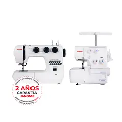 JANOME - Combo Máquina De Coser 3022 + Overlock 8002D