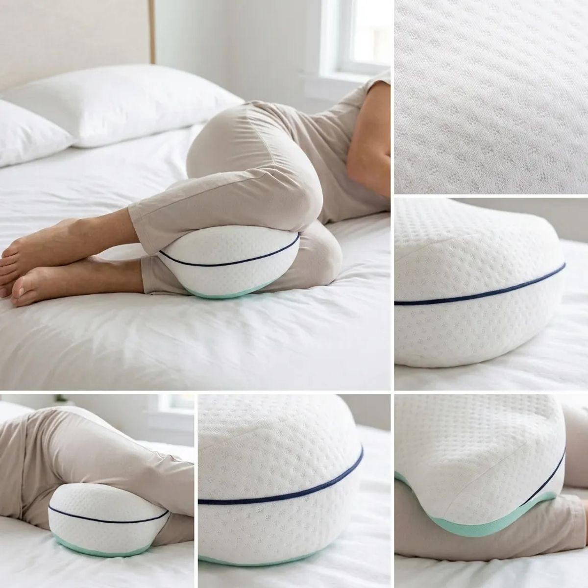 ARMONIA - Almohada Memory Foam para Piernas Descanso Ergonómico
