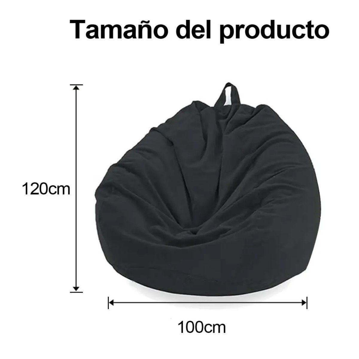 GENERICO - 100×120cm Puf Gigante En Forma De Pera Y Sin Relleno,lavable BELUG