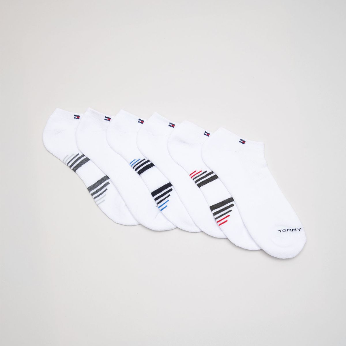 TOMMY HILFIGER - Pack De 6 Pares De Calcetines Invisibles Blanco Tommy Hilfiger