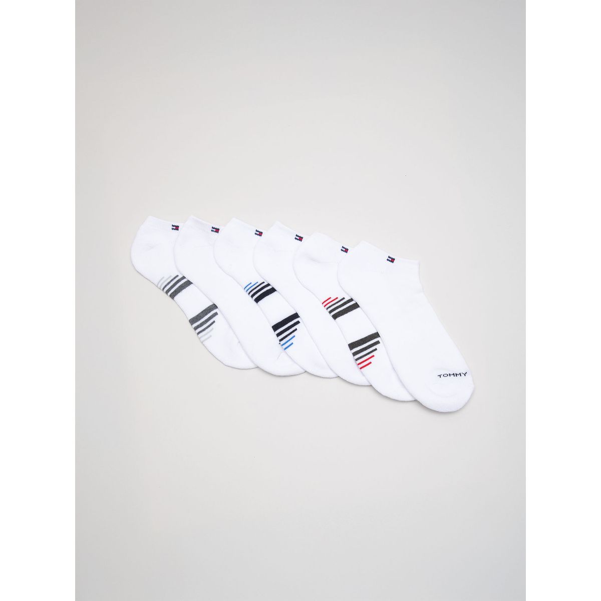 TOMMY HILFIGER - Pack De 6 Pares De Calcetines Invisibles Blanco Tommy Hilfiger