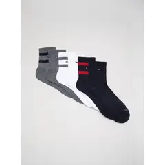 TOMMY HILFIGER - Pack De 6 Pares De Calcetines Tobilleros Gris