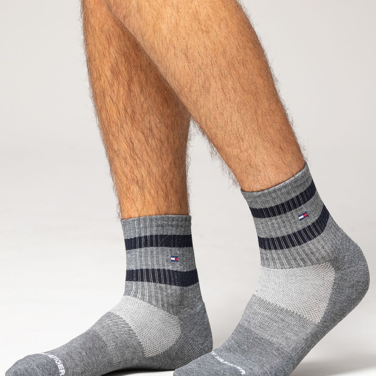 TOMMY HILFIGER - Pack De 6 Pares De Calcetines Tobilleros Gris Tommy Hilfiger