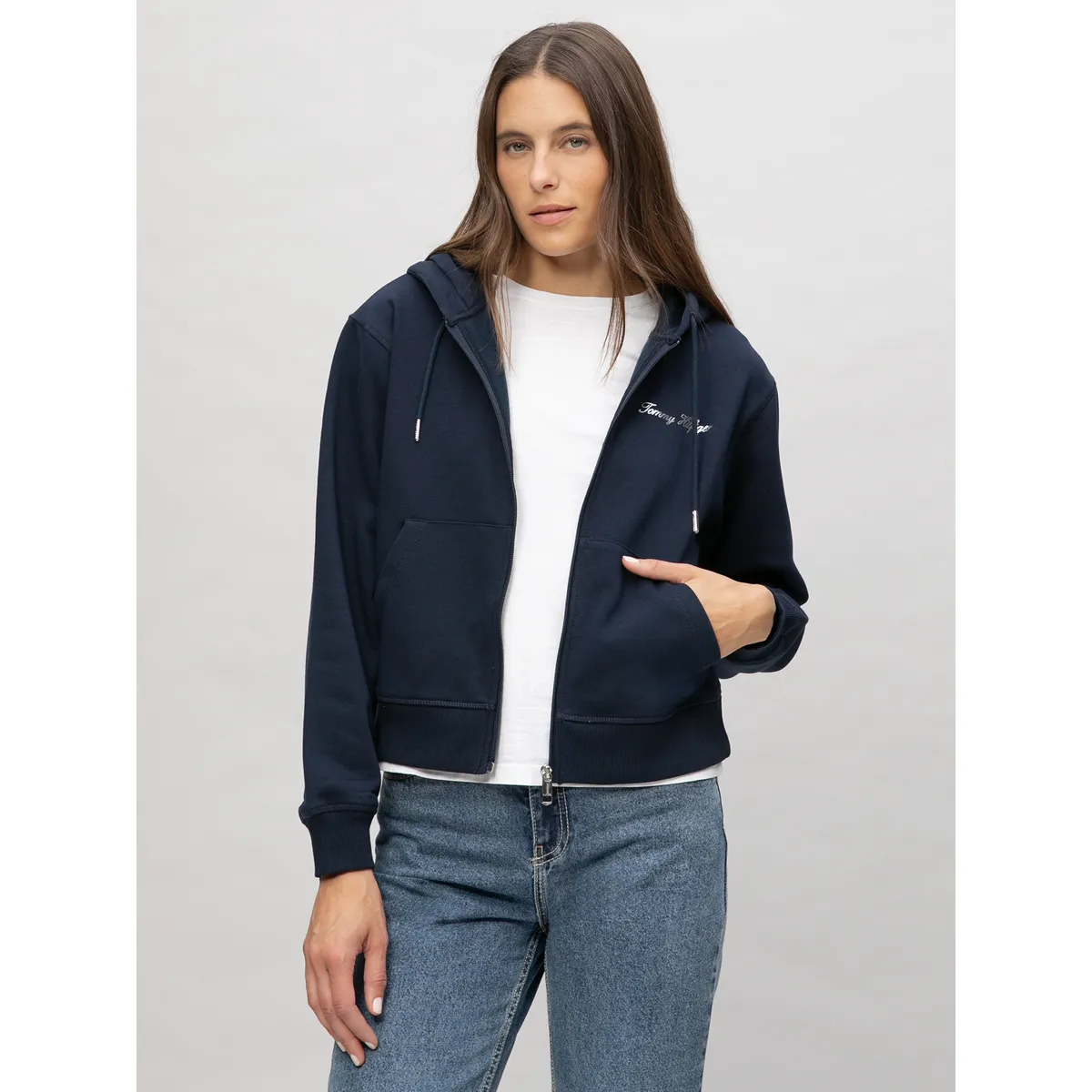 TOMMY HILFIGER - Polerón Con Logo Gráfico Azul Tommy Hilfiger