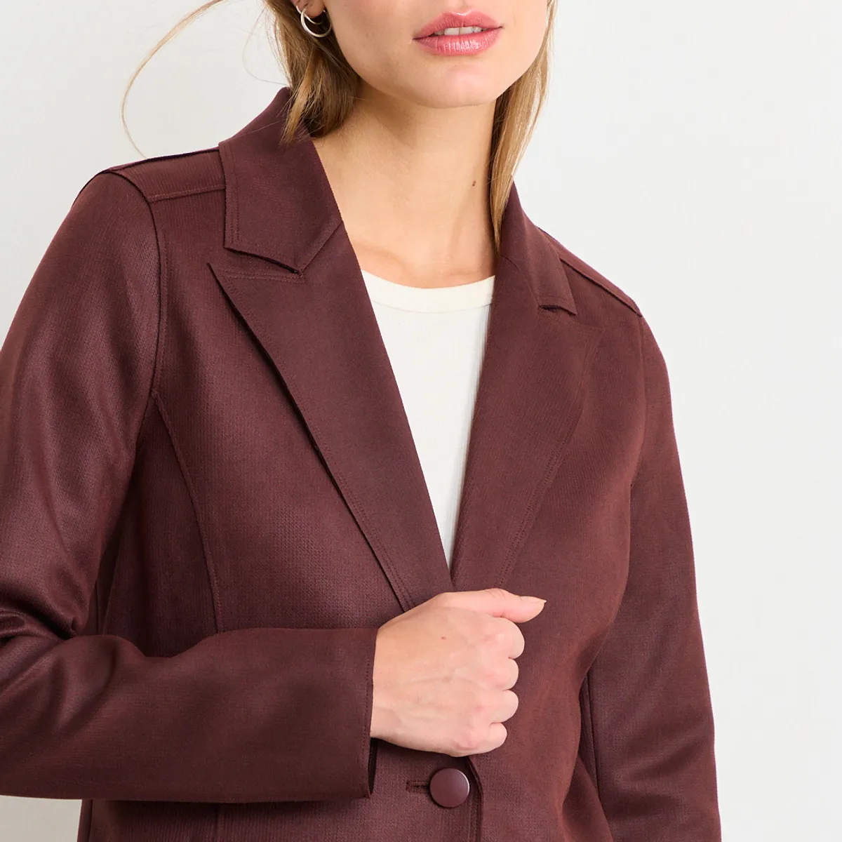 IO - Blazer Liso Mujer Café Io