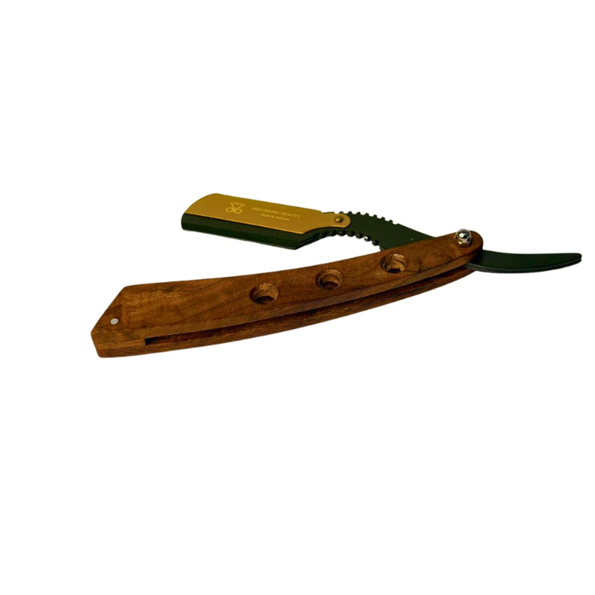 GENERICO - Navaja De Afeitar Madera Para Barbero Peluqueria