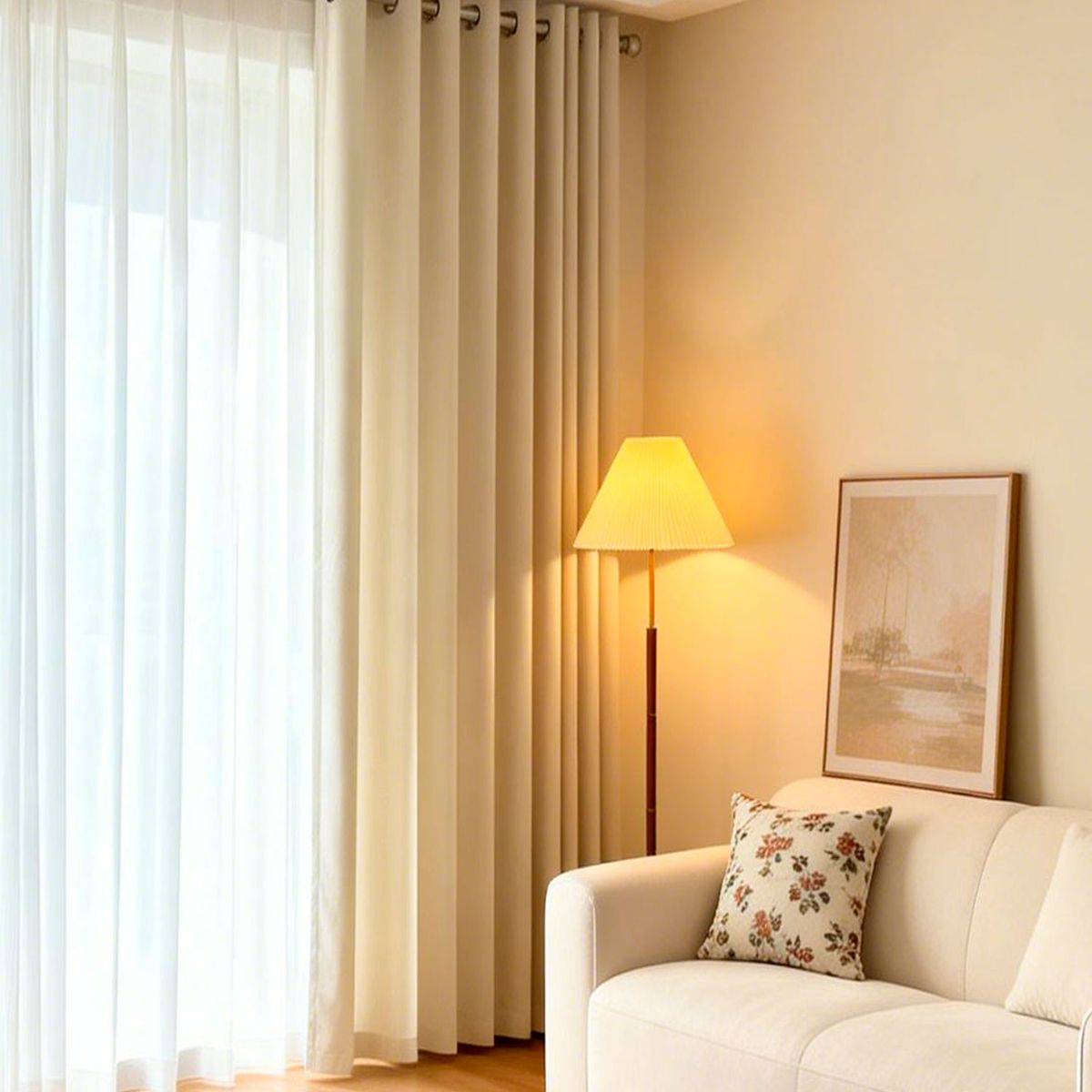 DIB - Cortina Blackout 2 Paños Trento Beige