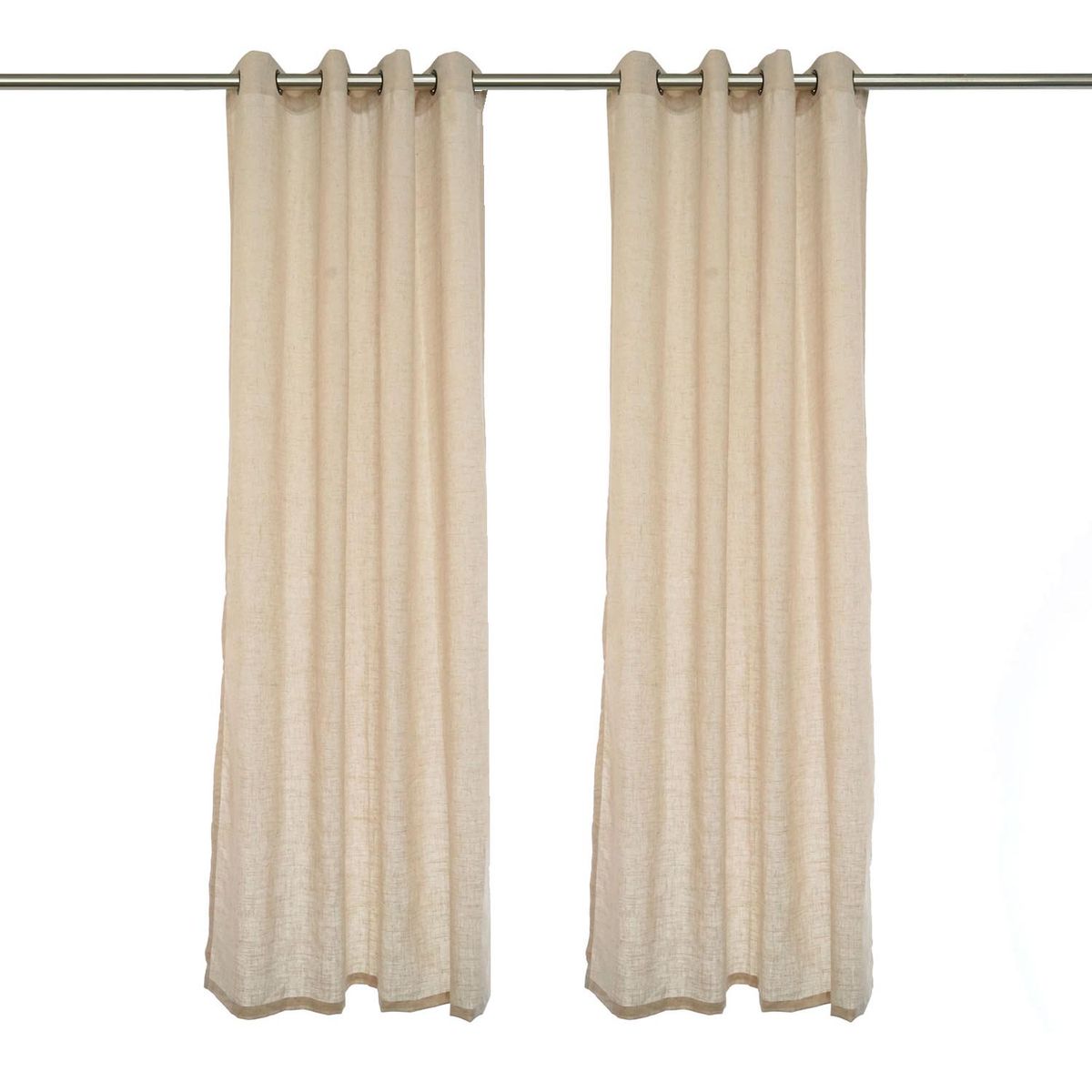 DIB - Cortina 2 Paños Textura Lino Milano Natural
