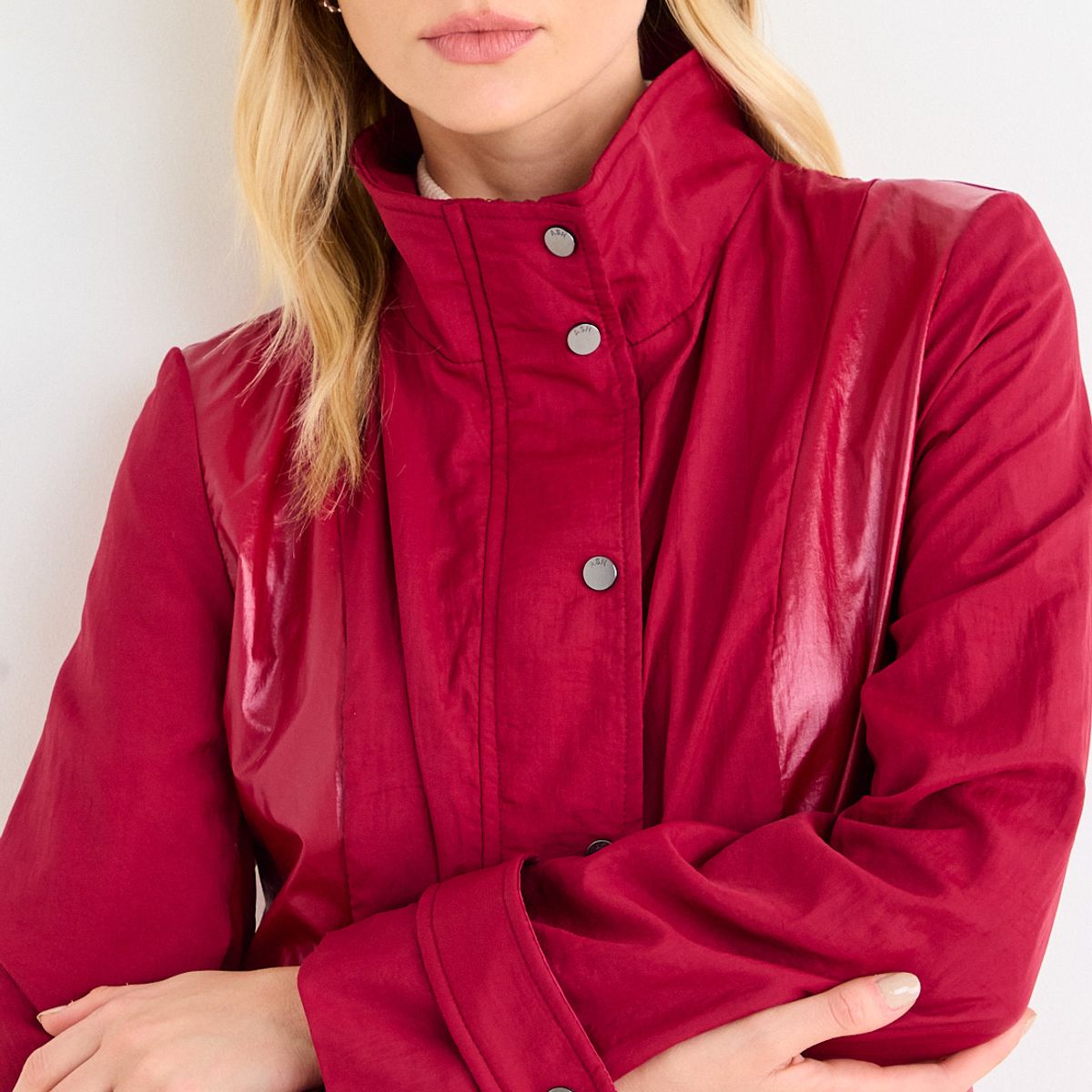 ASH - Impermeable Cuello Alto Mujer Rojo Ash