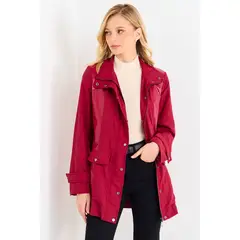 ASH - Impermeable Cuello Alto Mujer Rojo