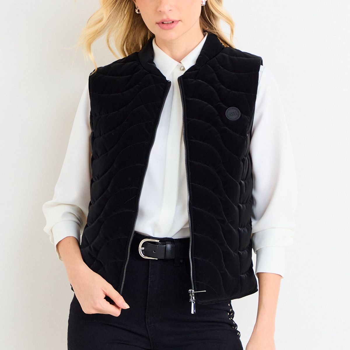 ASH - Parka Sin Mangas Mujer Negro Ash