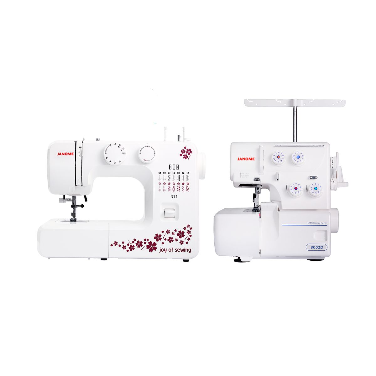 JANOME - Combo Máquina de Coser 311 + Overlock 8002D