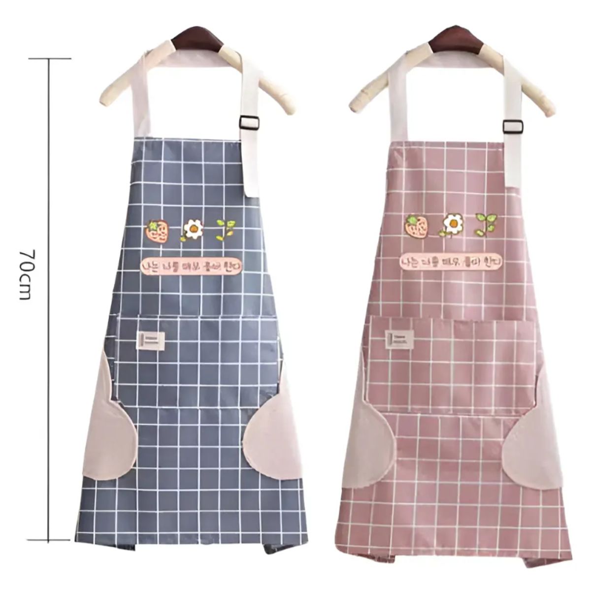 GENERICO - Delantal De Cocina Con Diseño Coreano Y Seca Manos