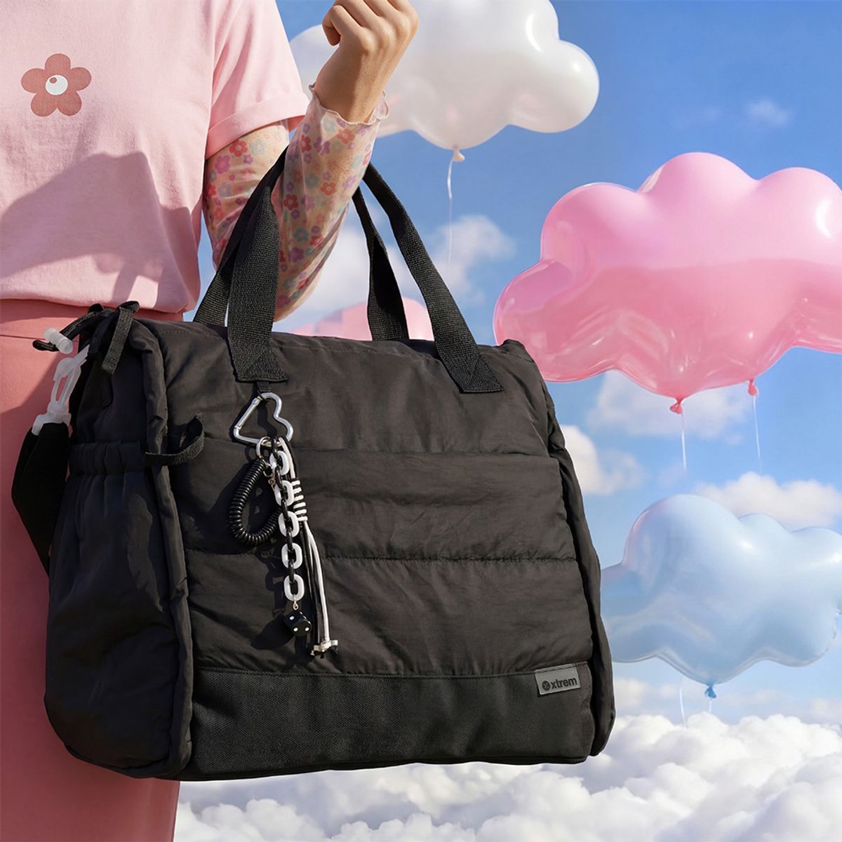 XTREM - Cartera Tote Bag Xtrem Nubi 6XT Negro 14"