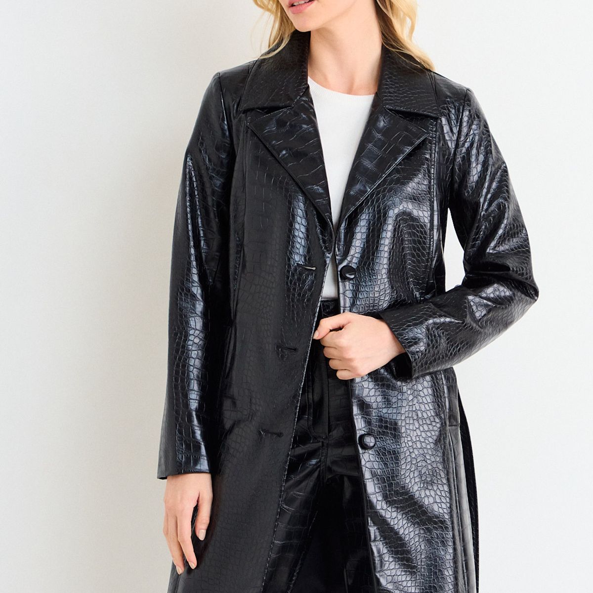 ASH - Trench De Pu Mujer Negro Ash