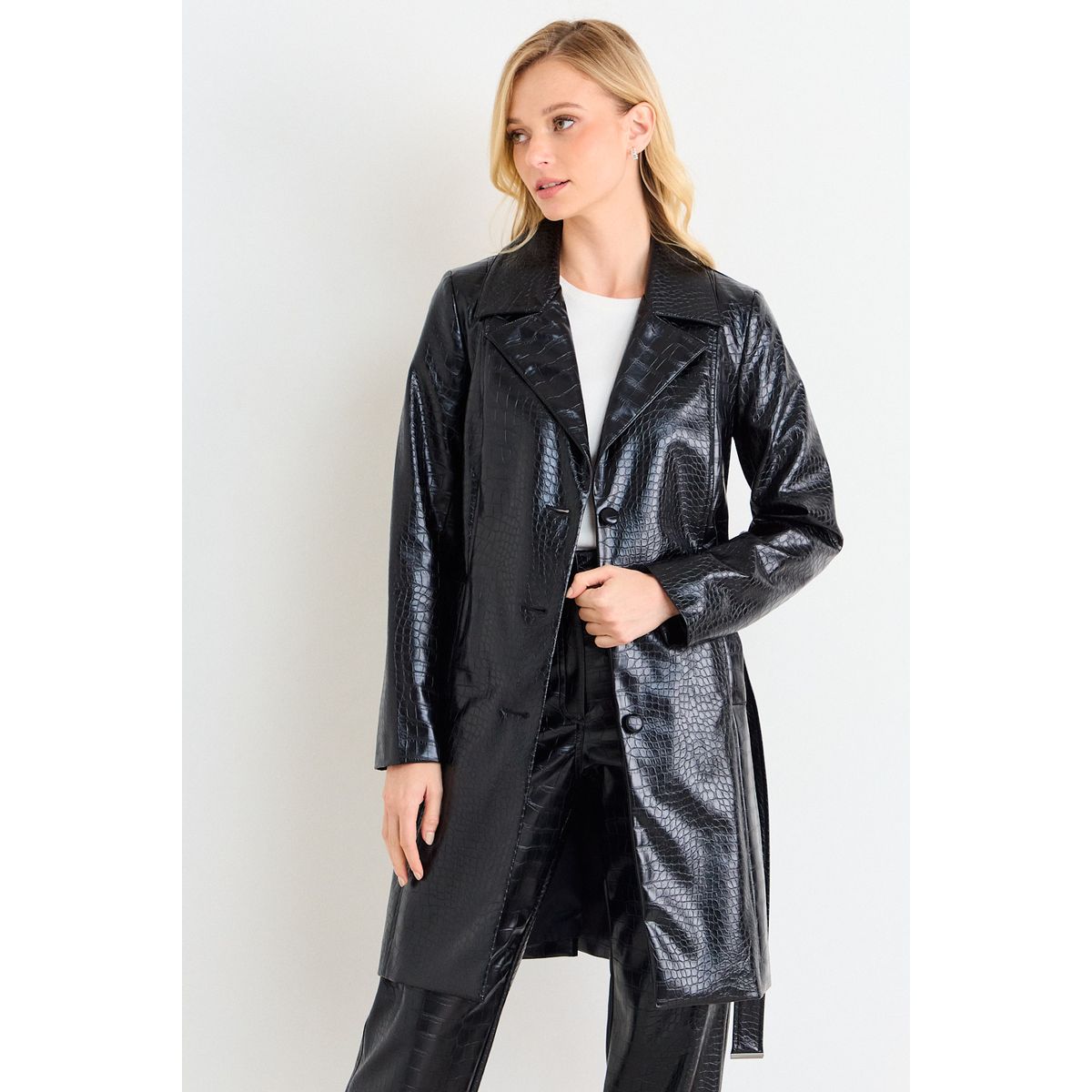 ASH - Trench De Pu Mujer Negro Ash