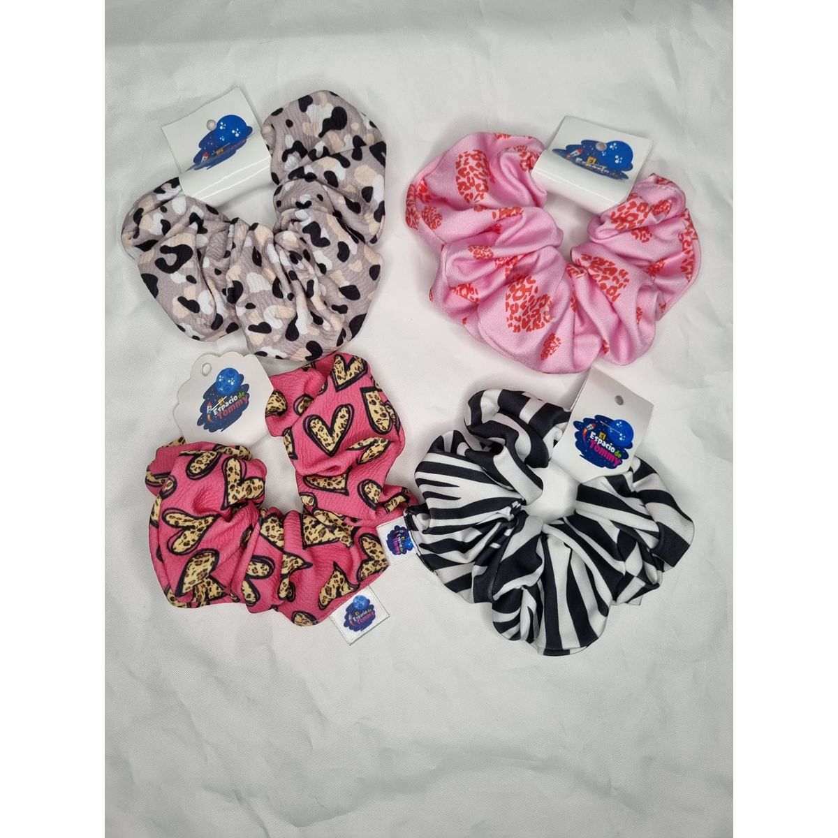 EL ESPACIO DE TOMMY - Set 4 scrunchies para niñas y mujeres diseños varios 10