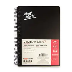 MONT MARTE - Cuaderno de Dibujo A5 60 Hojas 110gsm Tapa Negra