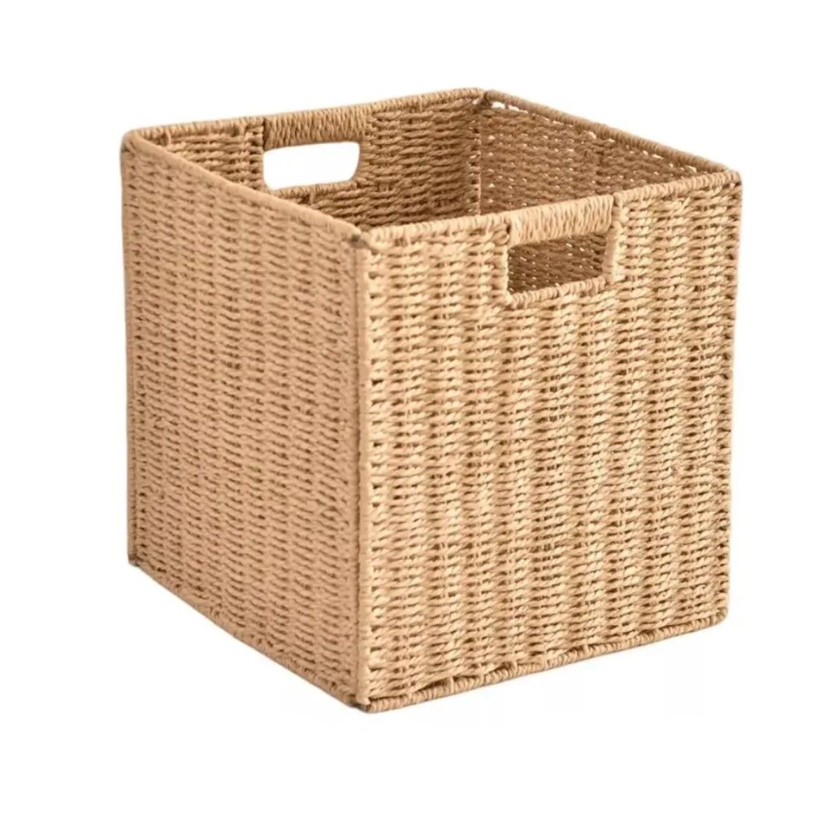 GENERICO - Canasto Organizador Decorativo Mimbre Beige Plegable BELUG
