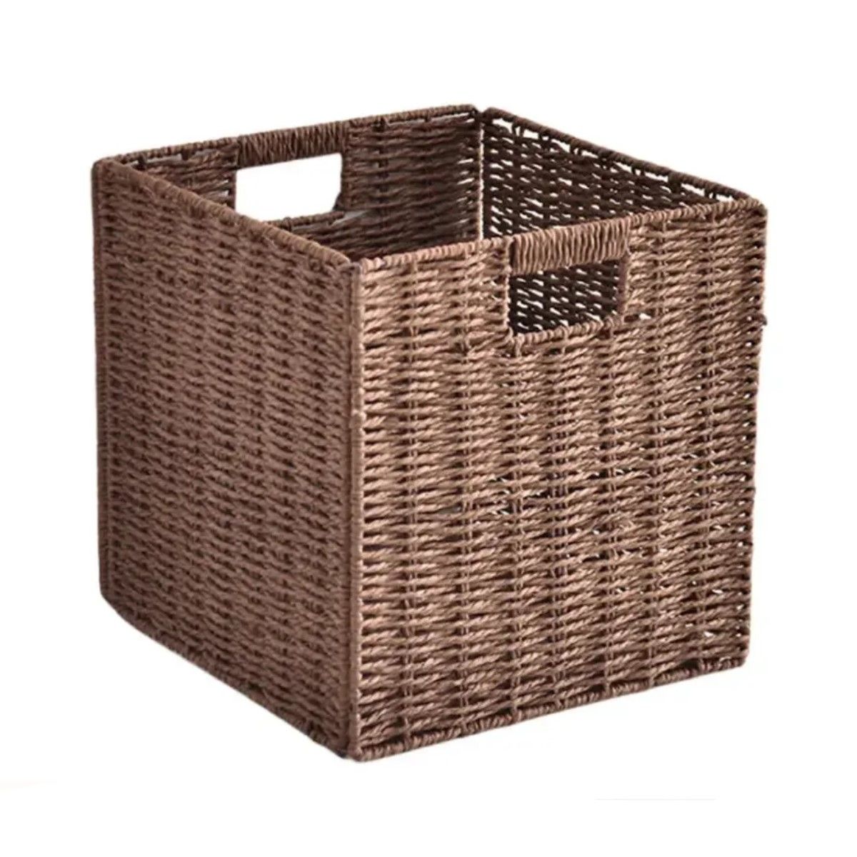 GENERICO - Canasto Organizador Decorativo Mimbre Beige Plegable BELUG