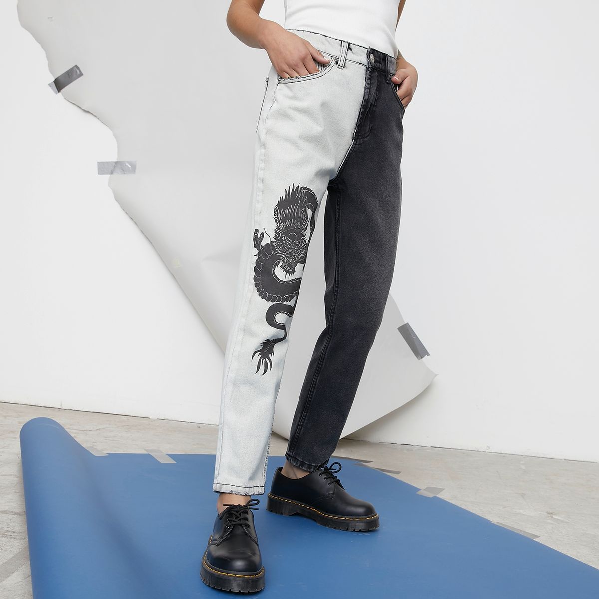 AMERICANINO - Americanino Jeans Mom Tiro Alto Mujer