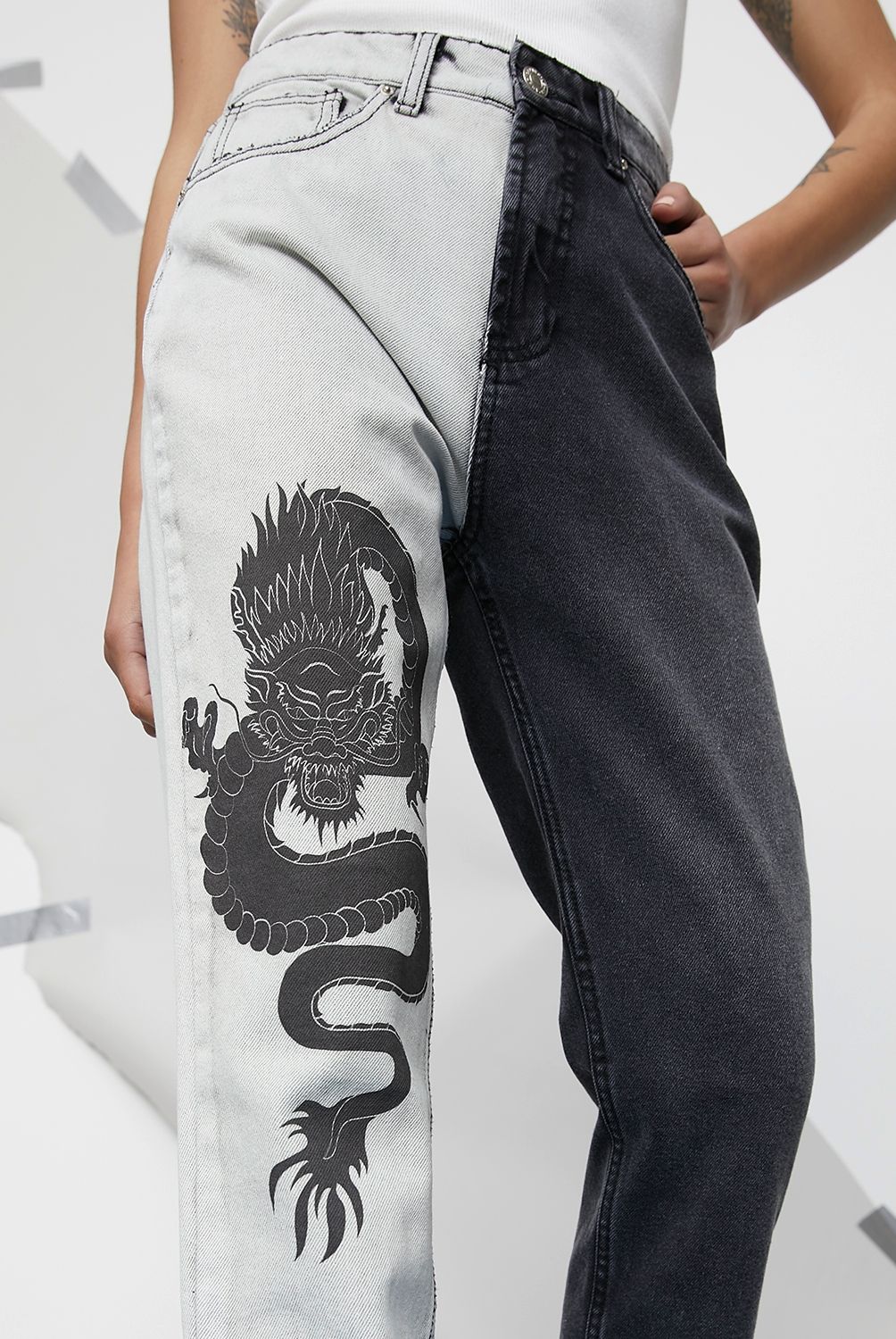 AMERICANINO - Americanino Jeans Mom Tiro Alto Mujer