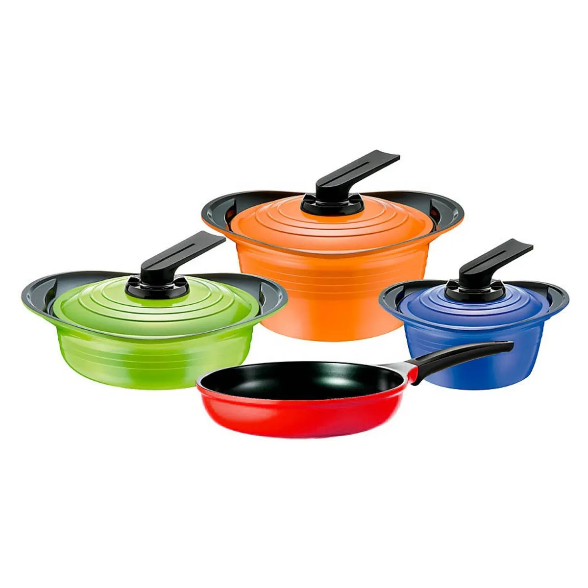 ROICHEN - Batería De Cocina Cerámica 7 Piezas Premium Colores Roichen