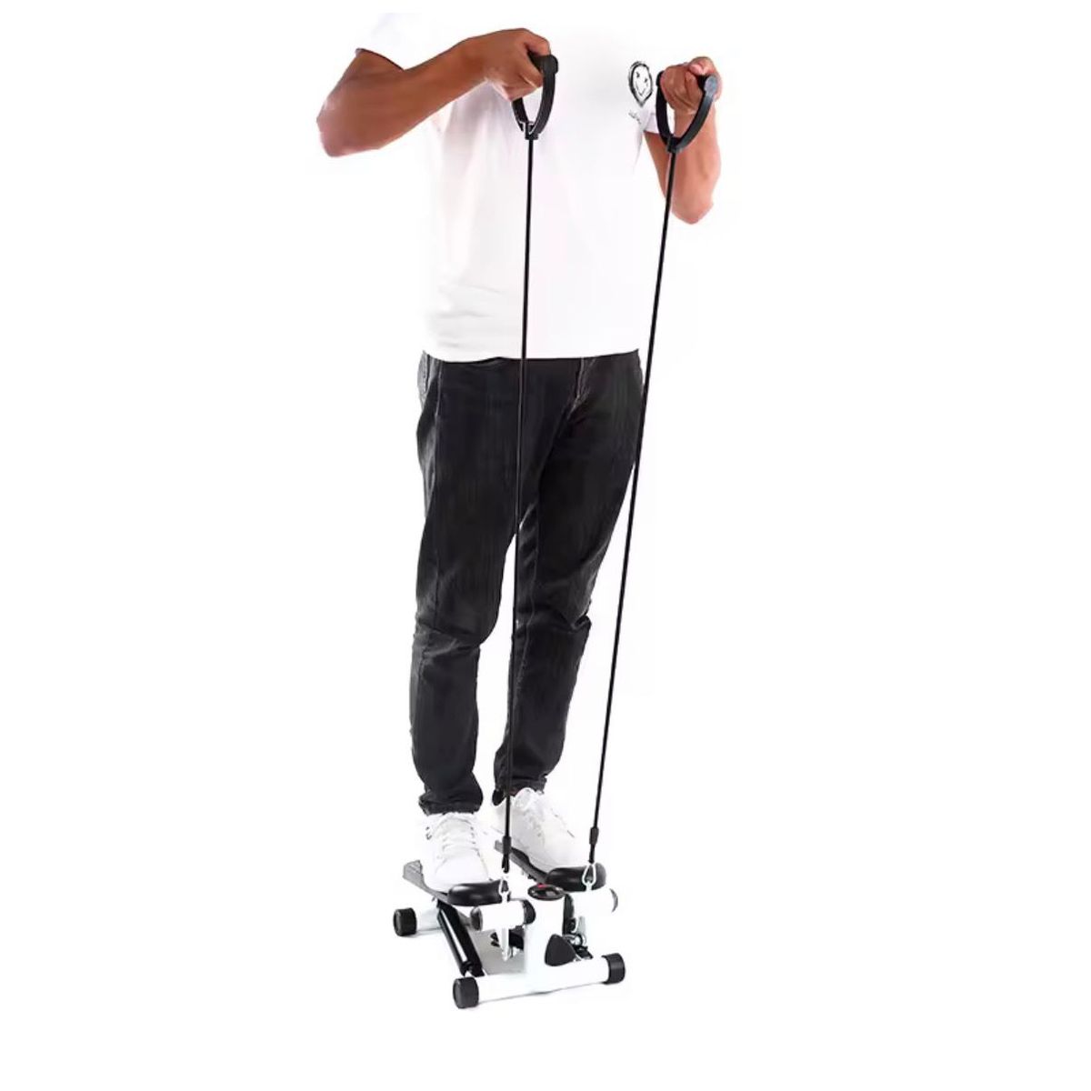 GENERICO - Mini Escaladora Fitness Portátil con Bandas Elásticas para Ejercicio en Casa