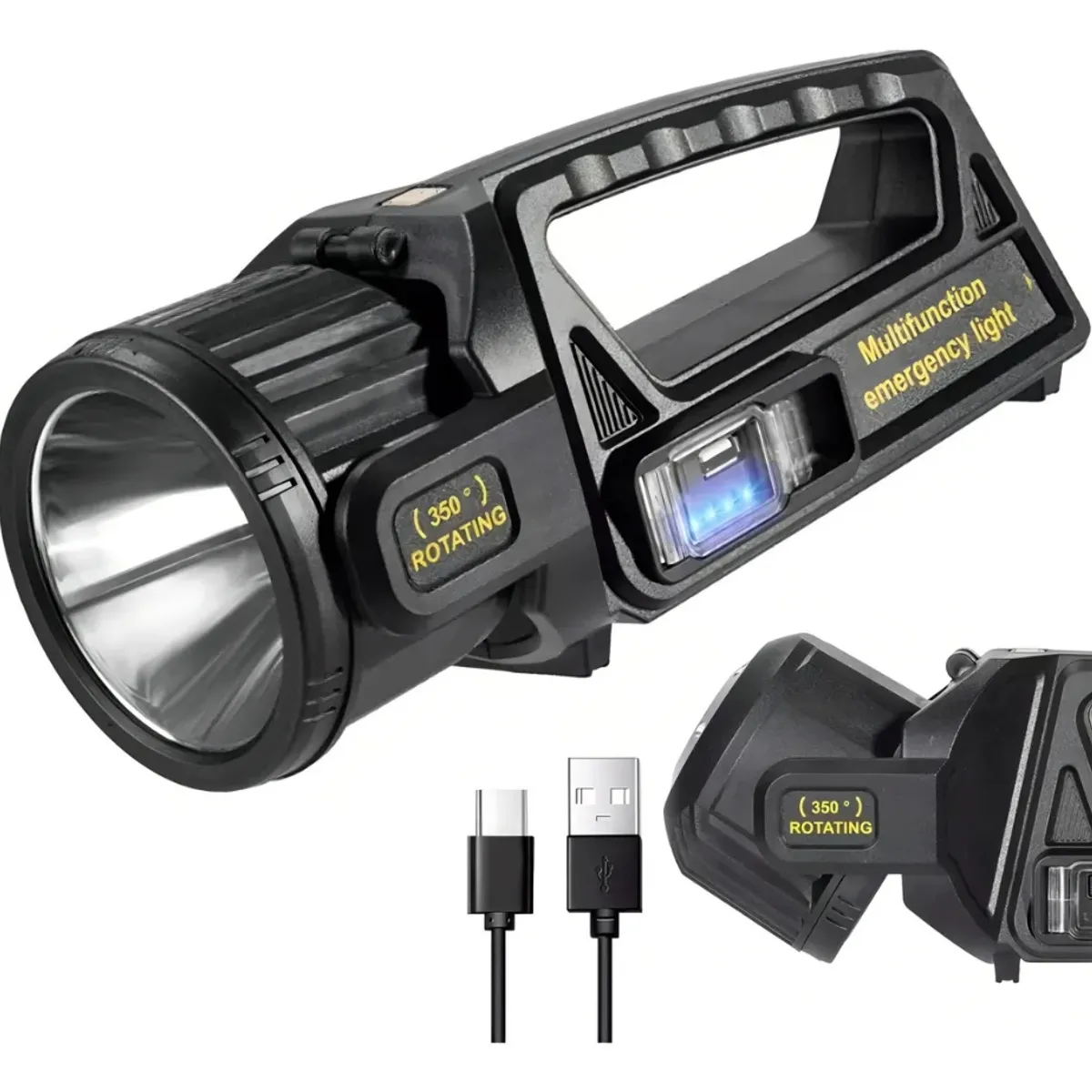 GENERICO - Linternas Led Potentes Recargables Solar Adkar Usb Linterna
