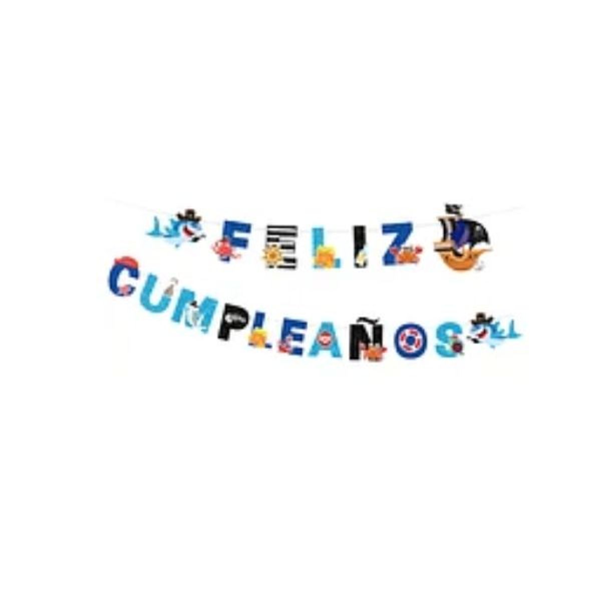 GENERICO - Guirnalda feliz cumpleaños pirata 5m