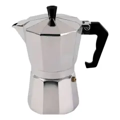 GENERICO - Cafetera Italiana Espresso 3 Tazas Plateado Aluminio Manual