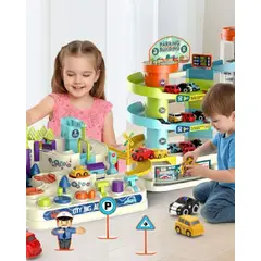 GENERICO - Pista de Autos City Big Adventure 2 en 1 Estacionamiento y Rescate Urbano