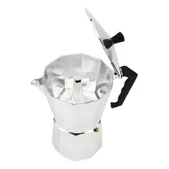 GENERICO - Cafetera Italiana Aluminio 6 Tazas Gris Express 300ml