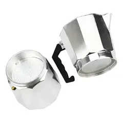 GENERICO - Cafetera Italiana 9 Tazas Gris Aluminio 450 Ml