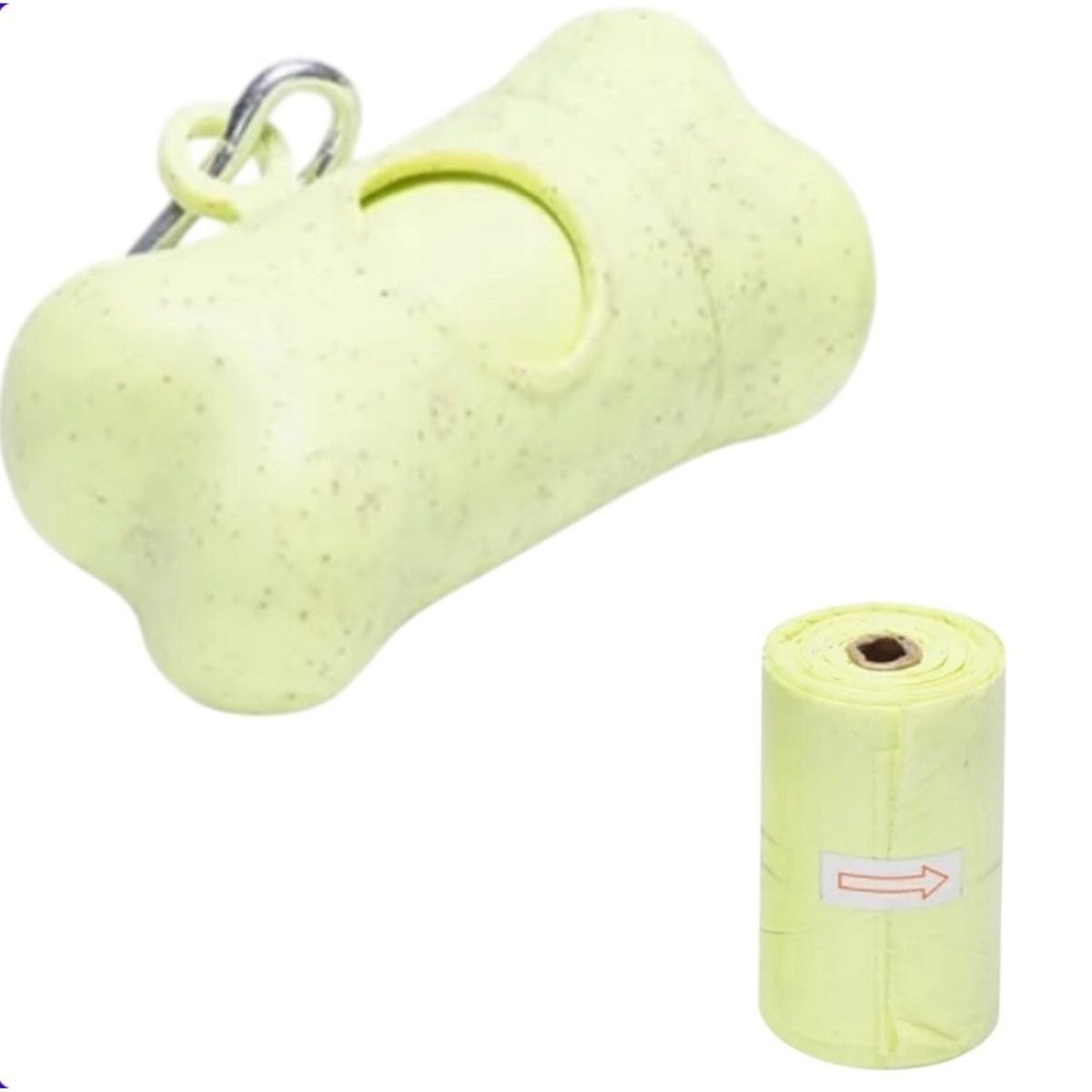GENERICO - Dispensador de bolsas para perro HUESO VERDE