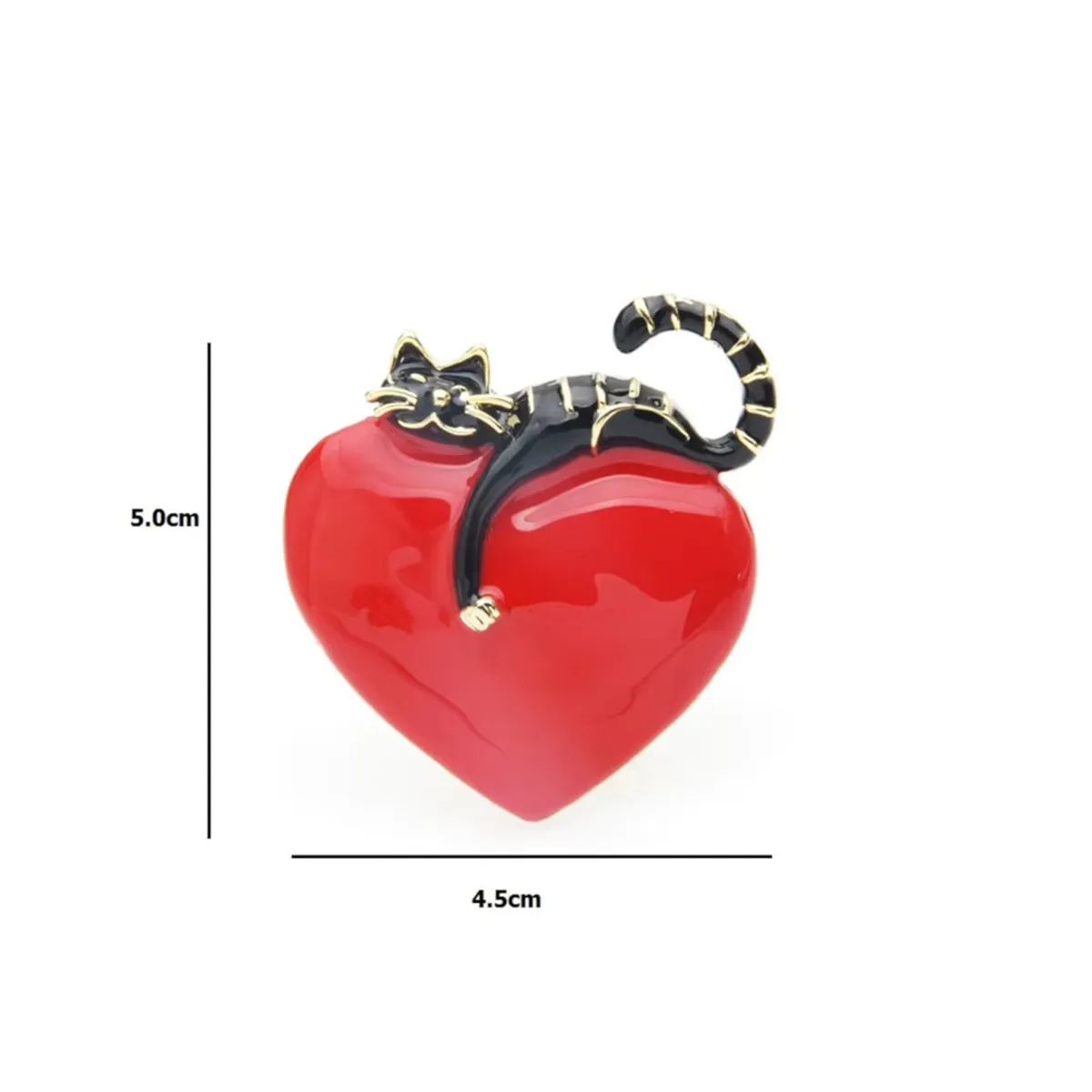 LILY JOYAS - Prendedor Ropa Corazón de Gato