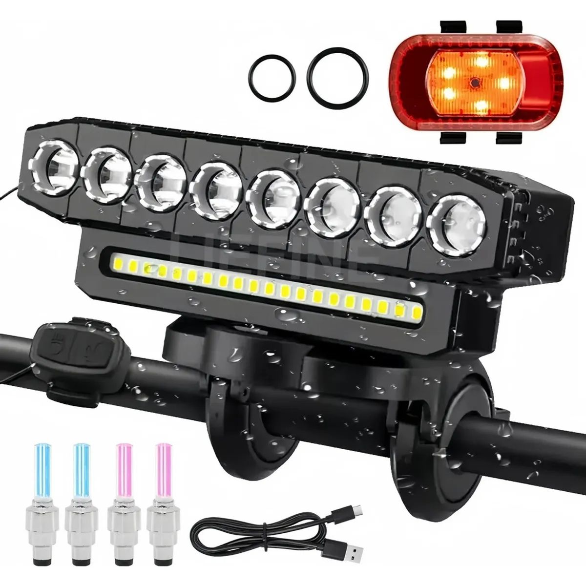 VIDA BUENAS - Luces Bicicletas Set Delantera Trasera Usb Impermeable