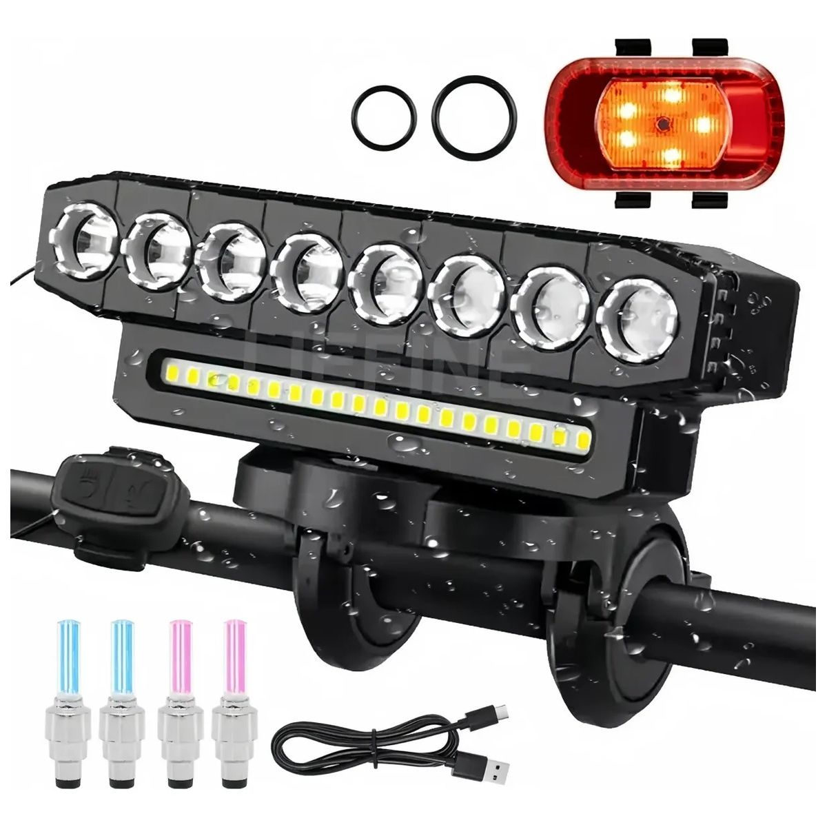 VIDA BUENAS - Luces Bicicletas Set Delantera Trasera Usb Impermeable