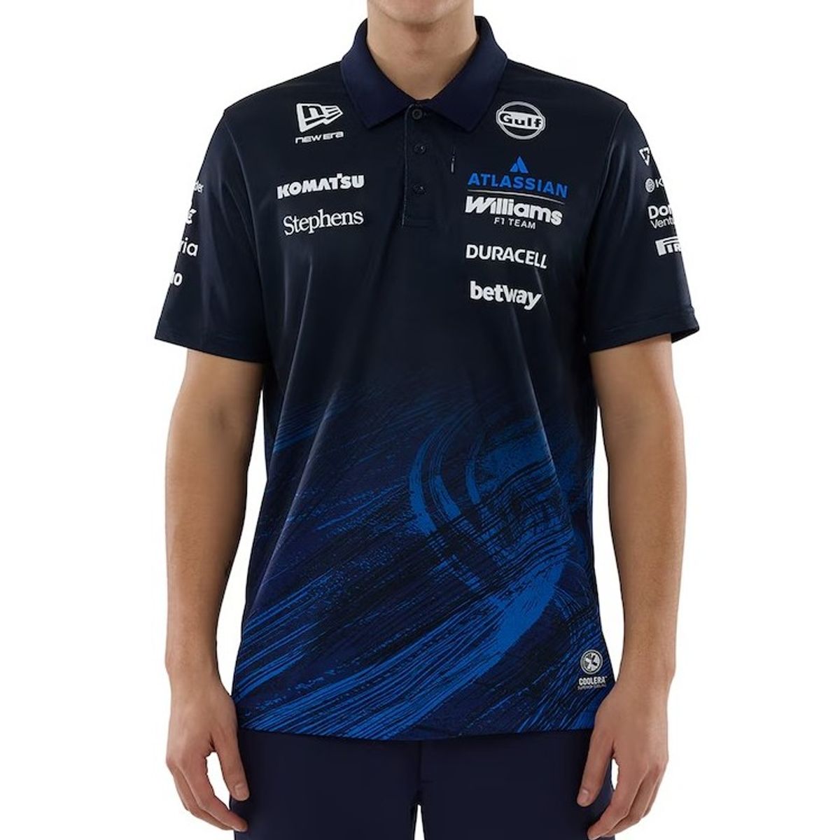 NEW ERA - Polera Polo  NEW ERA Atlassian Williams F1 Team Oficial 2026 Azul Marino