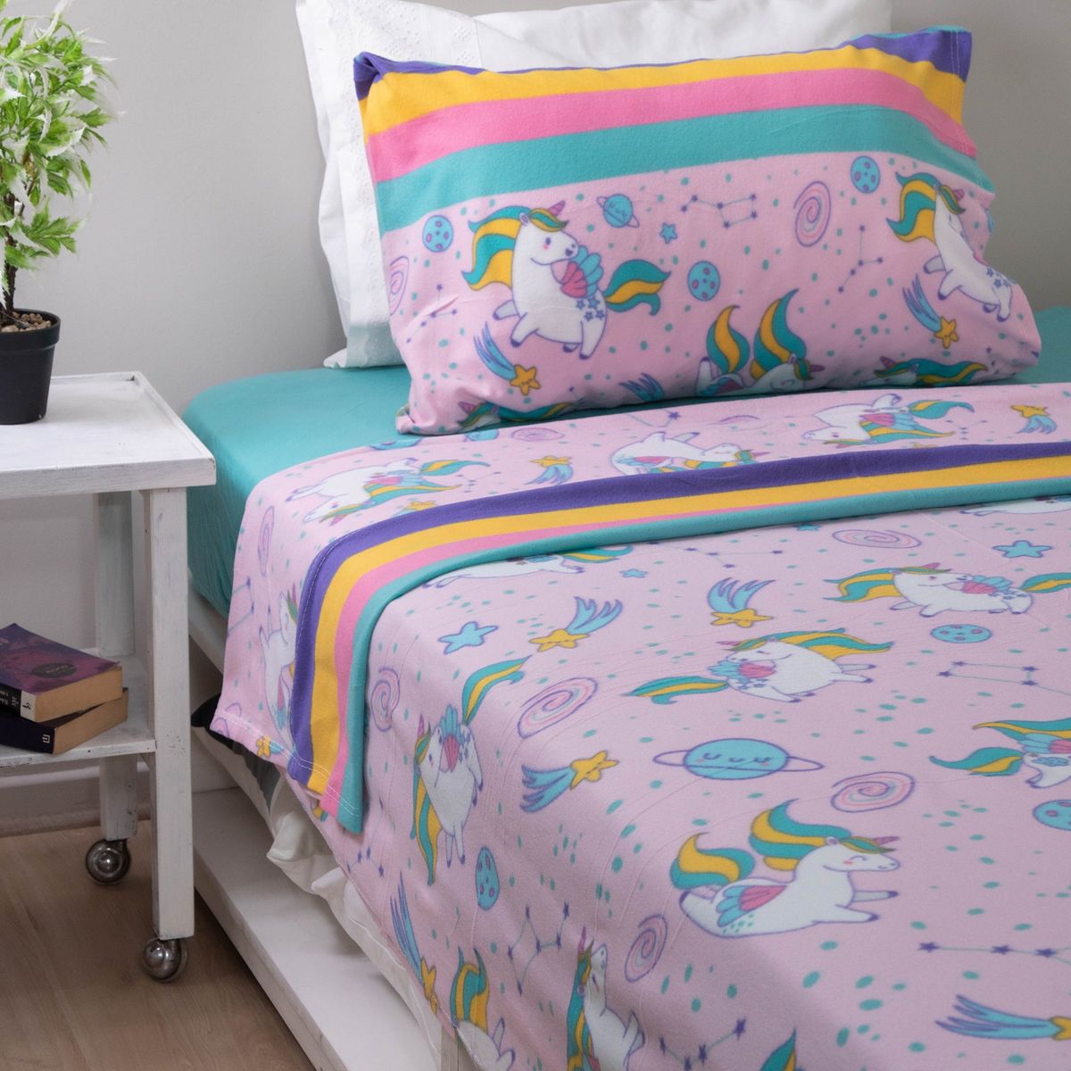 DORAL - SABANAS POLAR INFANTIL 1.5 PLAZA ESTAMPADA KIDS UNICORNIO