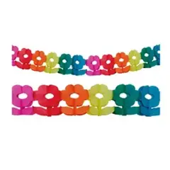 GENERICO - Guirnalda de flores de colores 3m