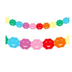 GENERICO - Guirnalda de carita sonriente de colores 3m