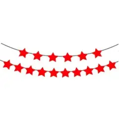 GENERICO - Banderín estrellas rojas 5m