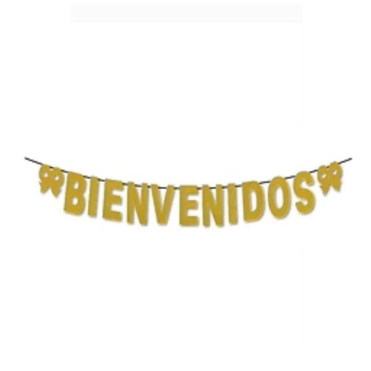 GENERICO - Guirnalda dorada Bienvenidos 3m