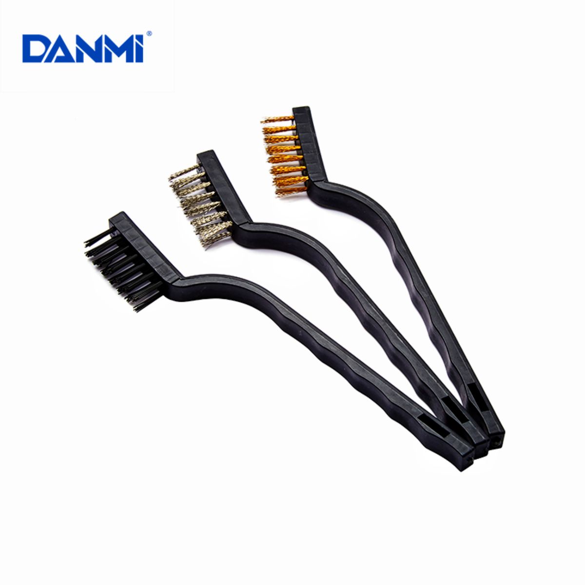 DANMI - Set 3 Cepillos Limpieza Accesorios Hogar Oxido Auto Danmi