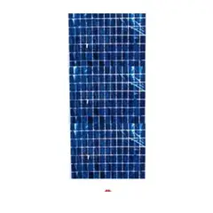 GENERICO - Cortina metálica de cuadros azul 100x200cm