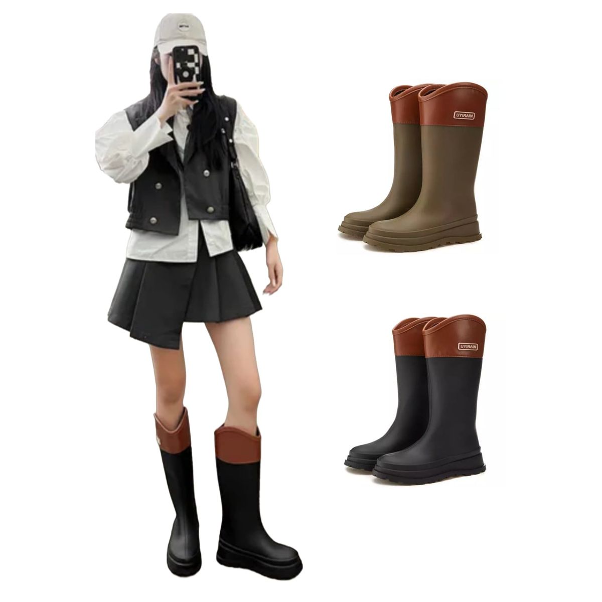 OMAS - Botas De Lluvia  Mujer  Botas Altas Premium