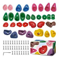 VIDA BUENAS - Pack 32 Soportes De Escalada En Roca Para Niños Sin Cuerda