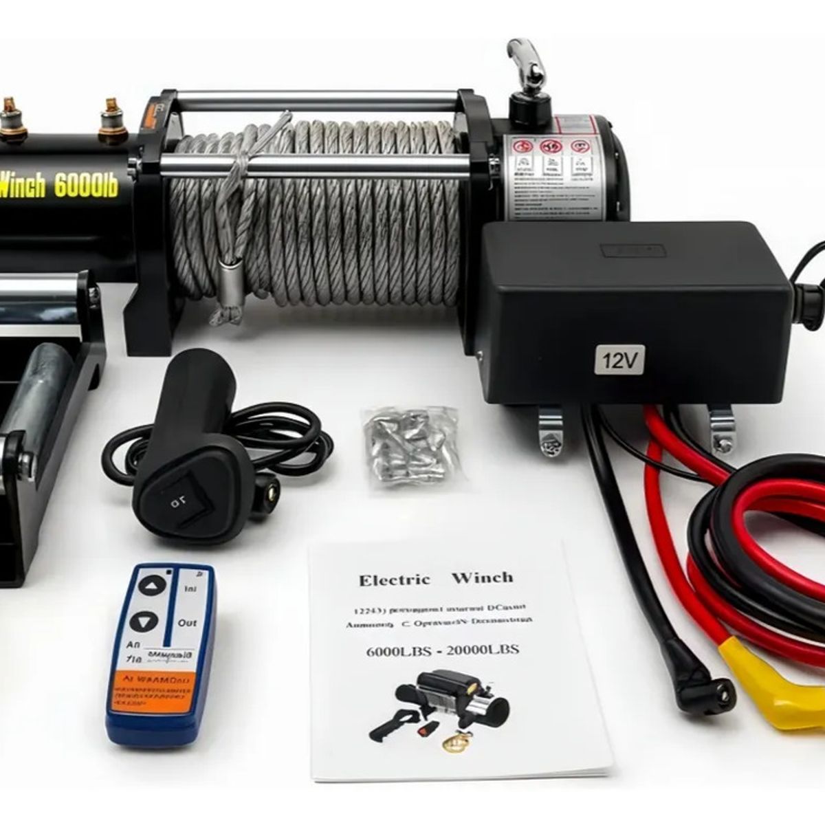VIDA BUENAS - Winche Electrico 6000 Lbs 12 Volt Control Remoto Inalambrico