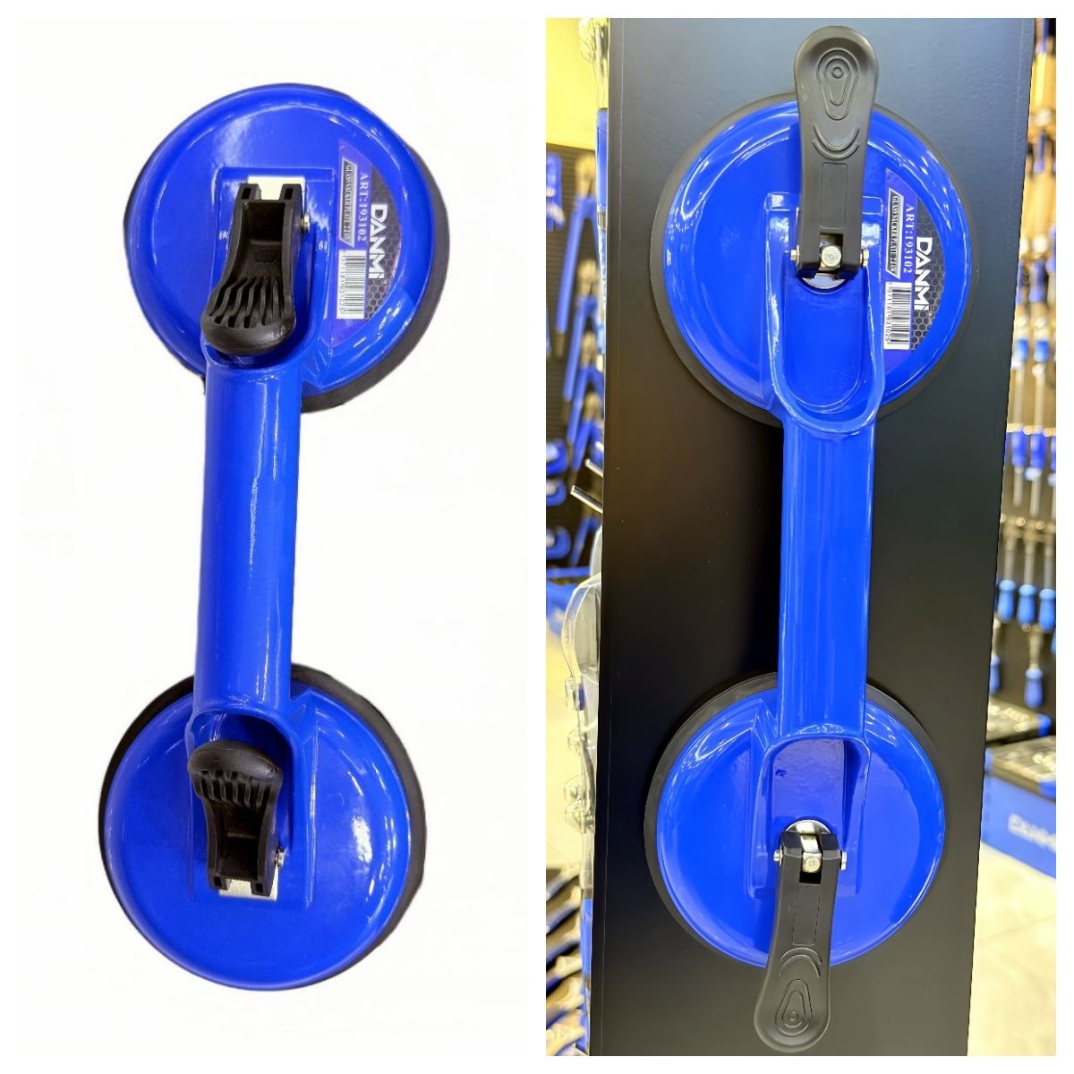 DANMI - Ventosa Sopapa Doble   2 Bocas Carga 95 Kg Danmi